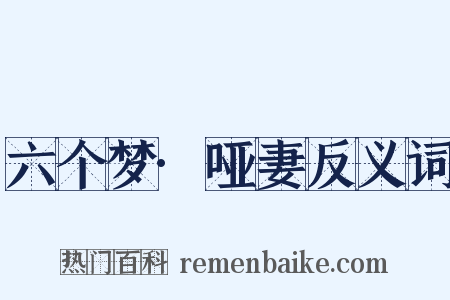 六个梦·哑妻反义词是什么意思的图片